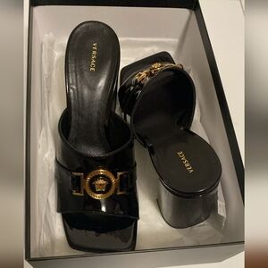 Versace Women's Black Platform Sandals